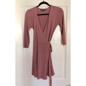 Lulus Mauve Wrap Dress
